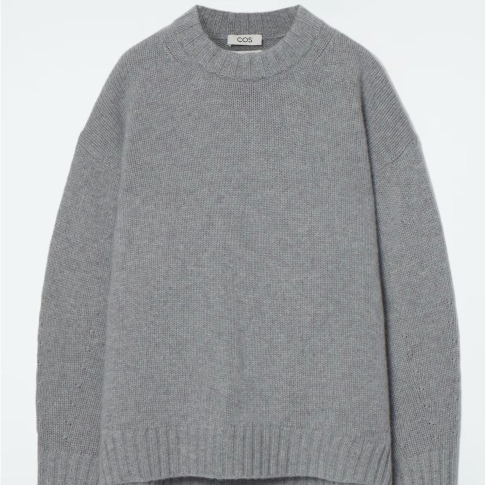 COS 2024 Gray Chunky Pure Cashmere Jumper